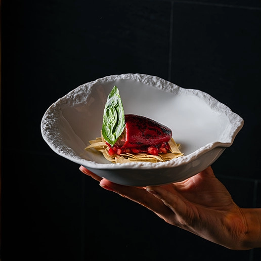 Surprising dessert for an unusual marriage proposal at Dans le Noir ? restaurant