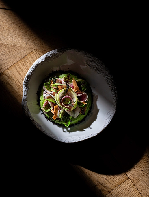 A refreshing appetizer served during Father's Day at the restaurant Dans le Noir ?